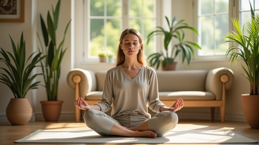 Peaceful meditation space for patience cultivation practice